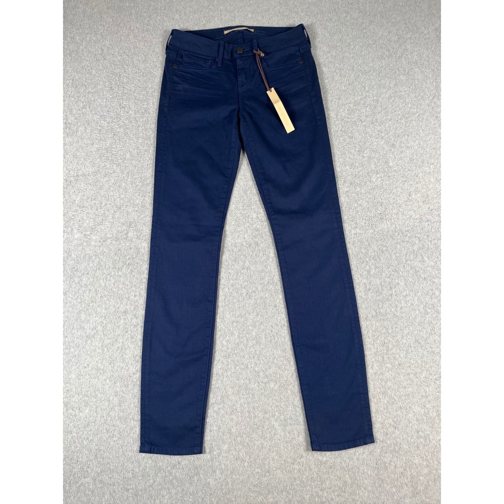 Vince Women Navy Blue Stretch Skinny Pants Jeans Tencel Luxury Blend Size 25 NWT
